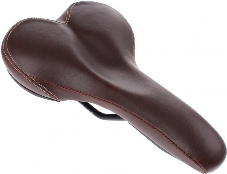 Selle Ergotec Trek Comfort cuir marron avec rails 2/4