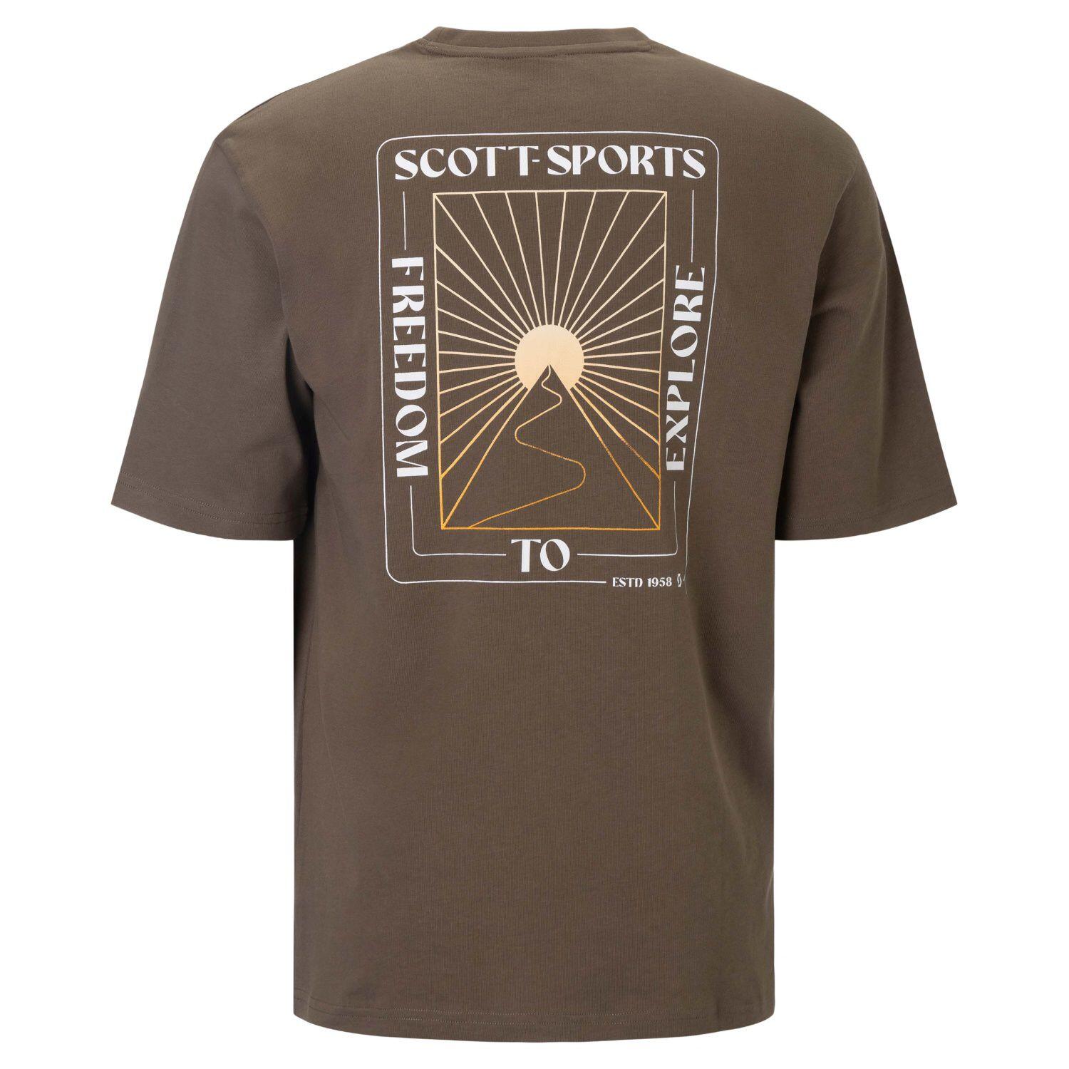 Camiseta de hombre Scott MS GRAPHIC SS marrón 2/3