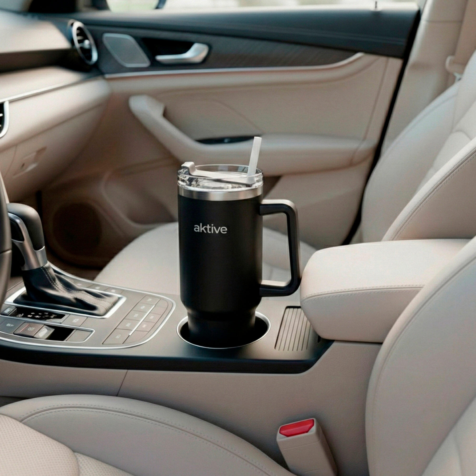 Aktive Bouteille thermos noire 1,2 L couvercle à vis en acier inoxydable 3/7