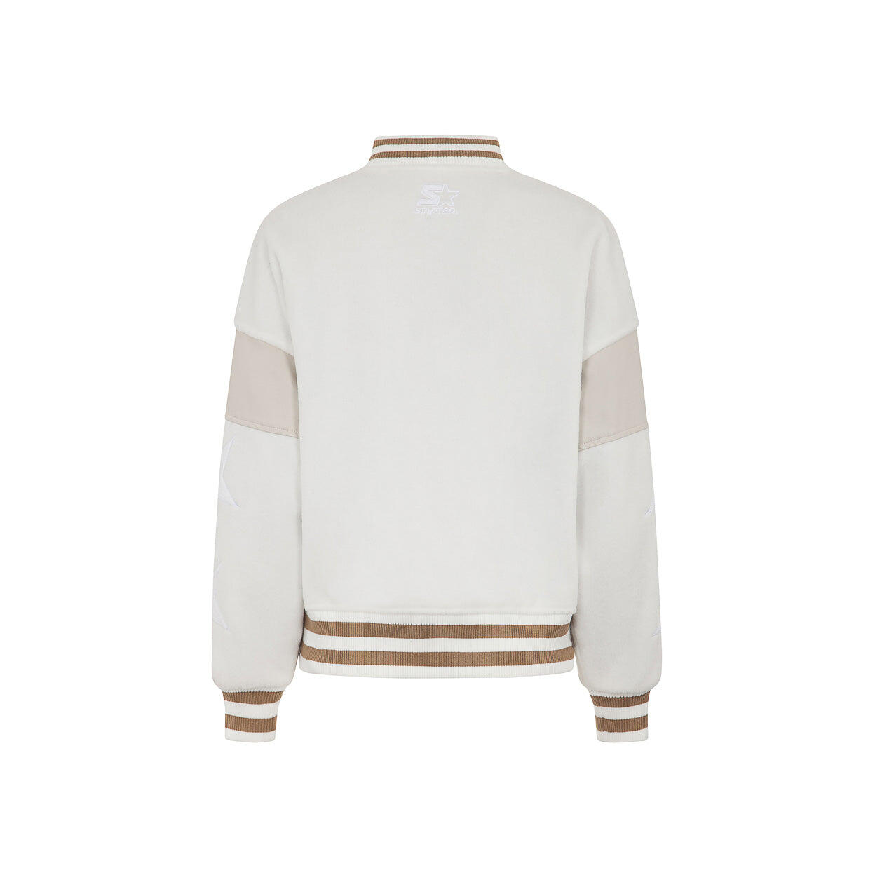 Varsity Jacket in panno imbottito CREMA 3/4