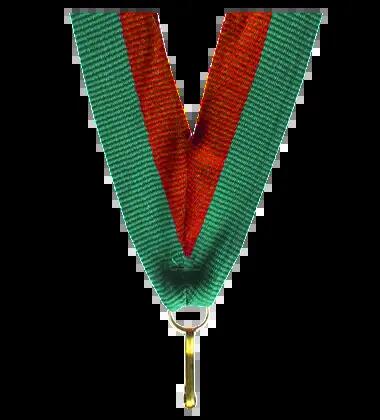 Snur Medalie Rosu/Verde 1/4