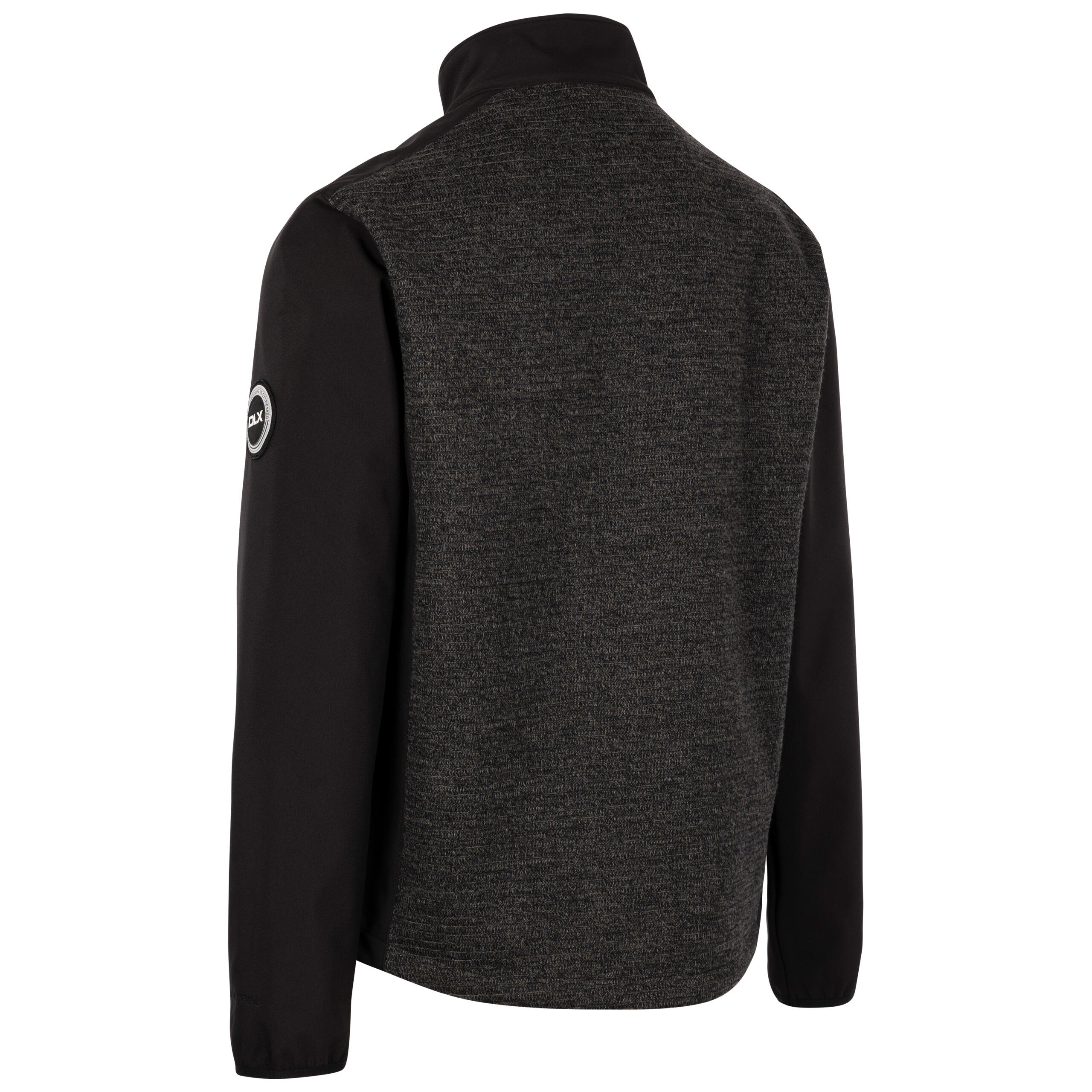 Softshelljacke Herren mit Strickstruktur und durchgehendem Reissverschluss. 2/2