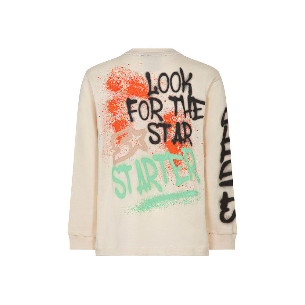 T-shirt a maniche lunghe con stampa graffiti 2/2
