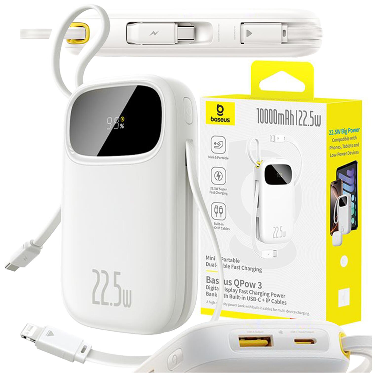 Powerbank Baseus 10000 mAh 22.5W USB-C Lighting USB-A