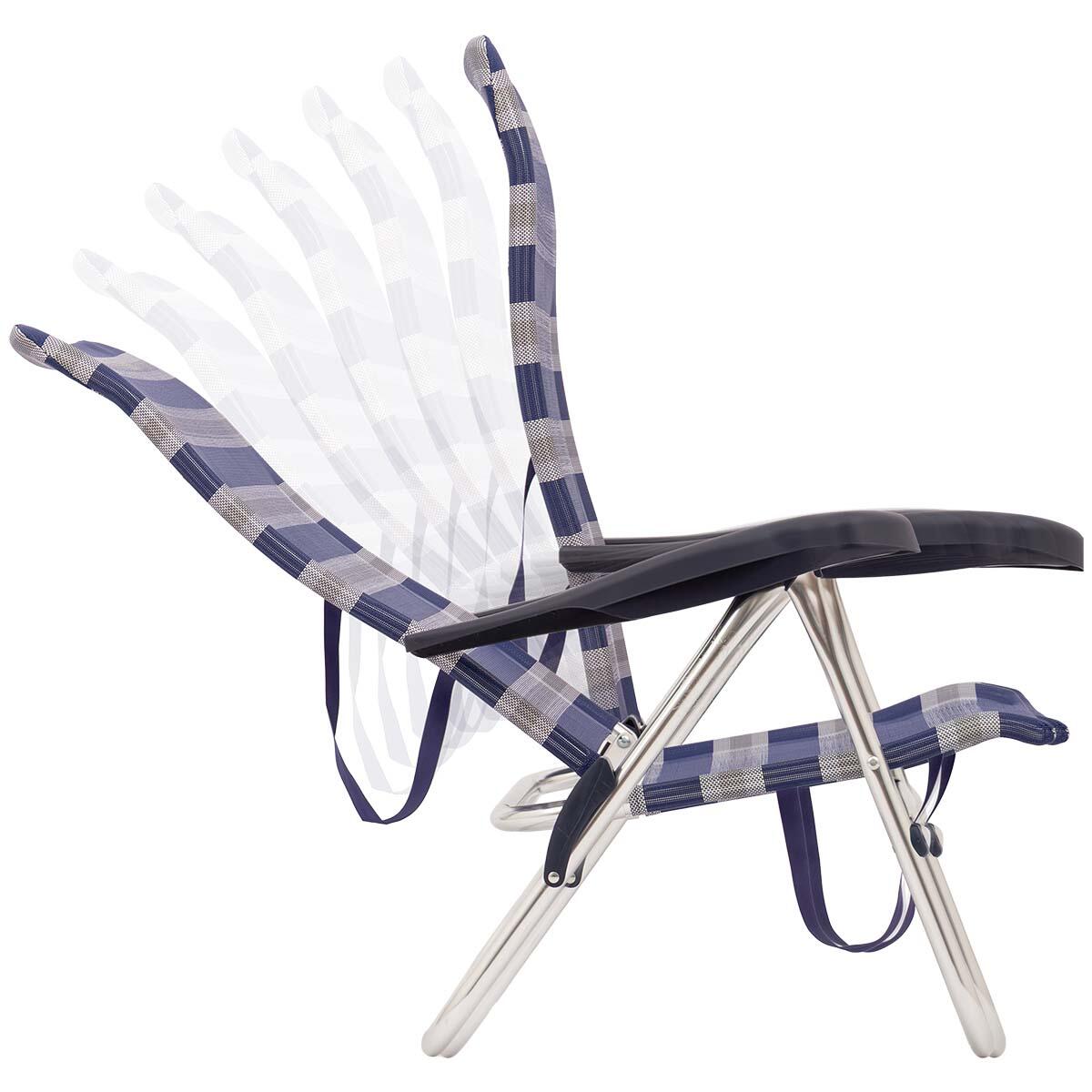 Silla playa - AL/205 - Rayas azules 4/6