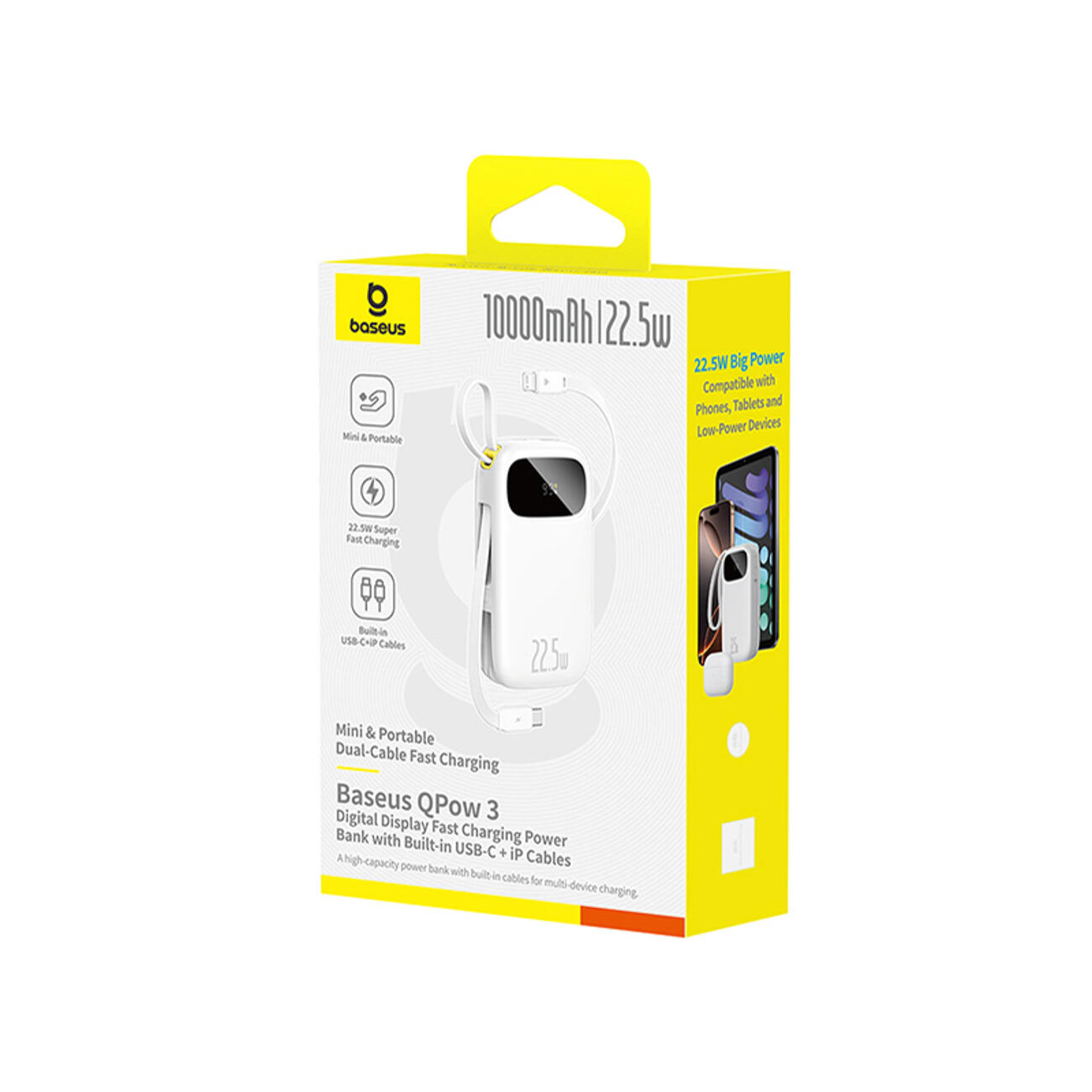 Powerbank Baseus 10000 mAh 22.5W USB-C Lighting USB-A 7/7