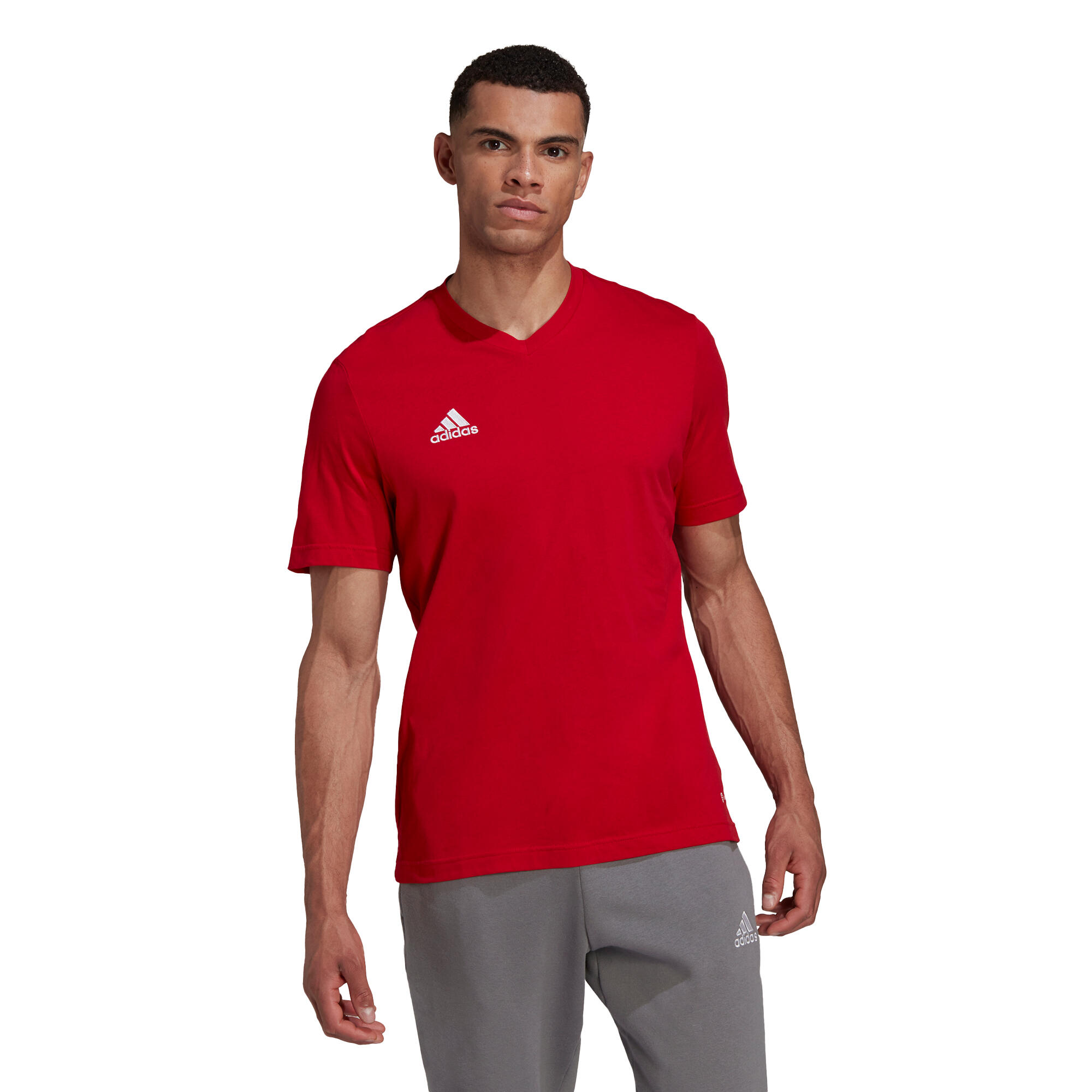 T-shirt uomo adidas rosso 3/7