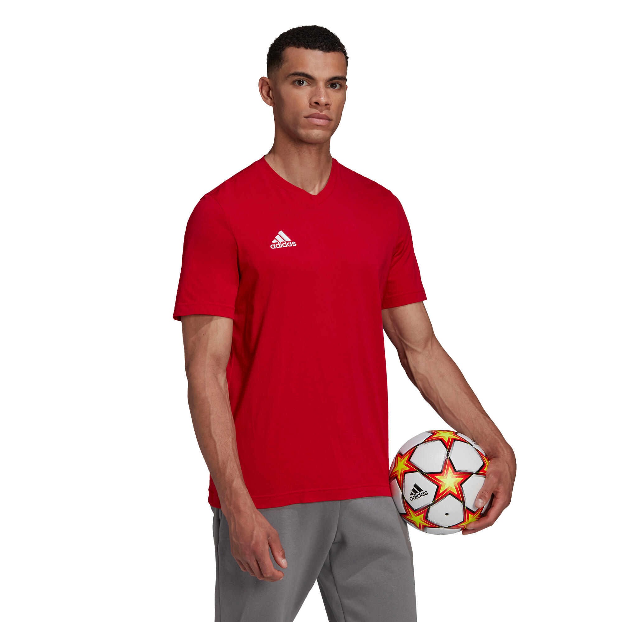 T-shirt uomo adidas rosso 2/7