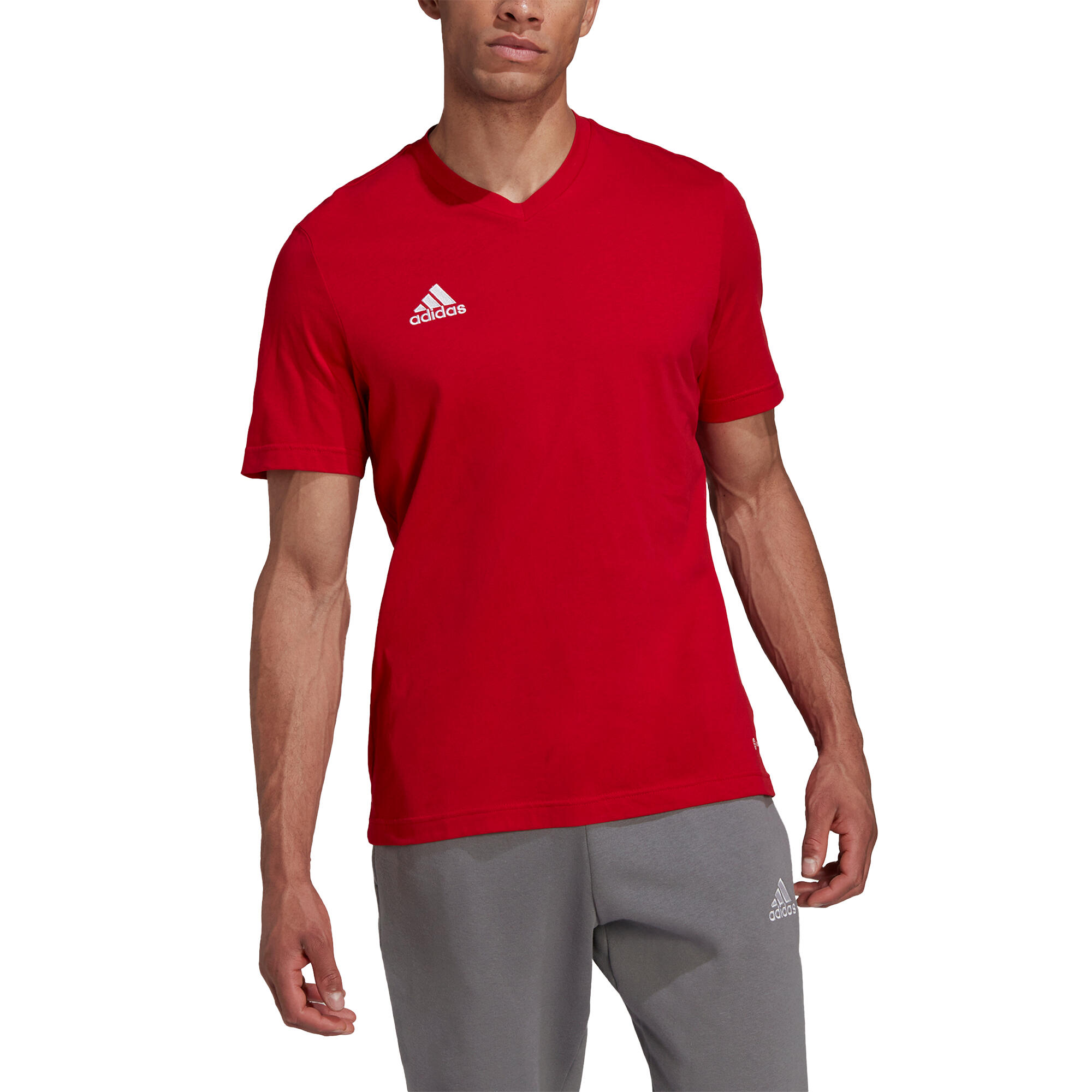 T-shirt uomo adidas rosso 4/7