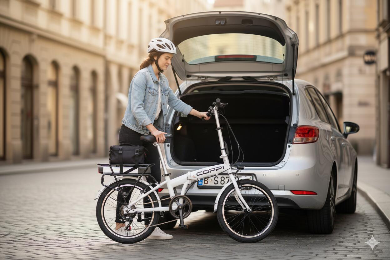 BICICLETA ELÉCTRICA PLEGABLE COPPI CAPRI BLANCA 6/6