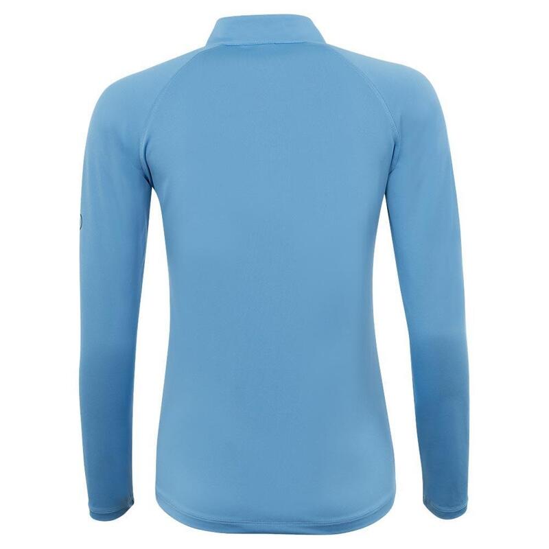 Tricou echitație BR Equitation Event cu fermoar și mâneci lungi