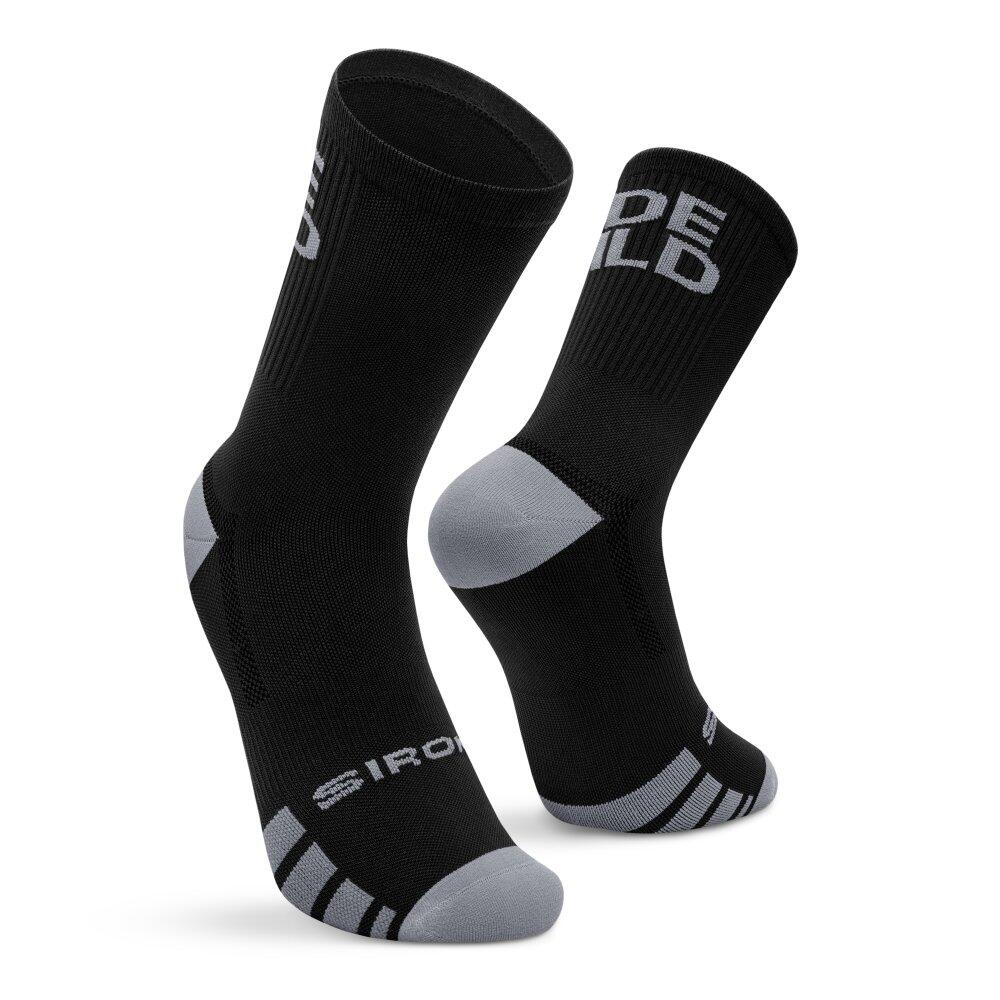 Calze da ciclismo gravel a mezza gamba Uomo e donna GS2 Black Nero 2/6