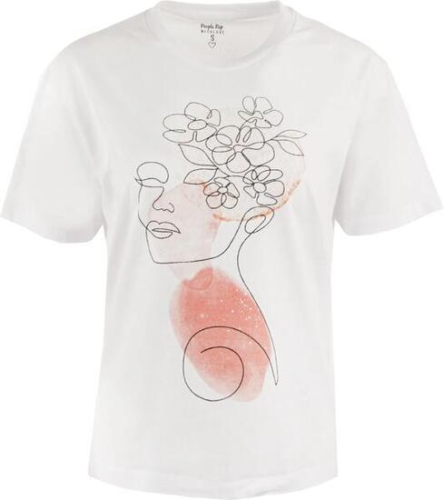 T-shirt Femme The People Rep. Marilena Blanc Clair 2xl