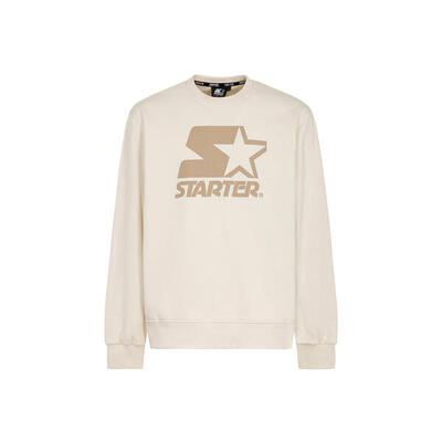 Felpa girocollo Iconic CREMA/SABBIA