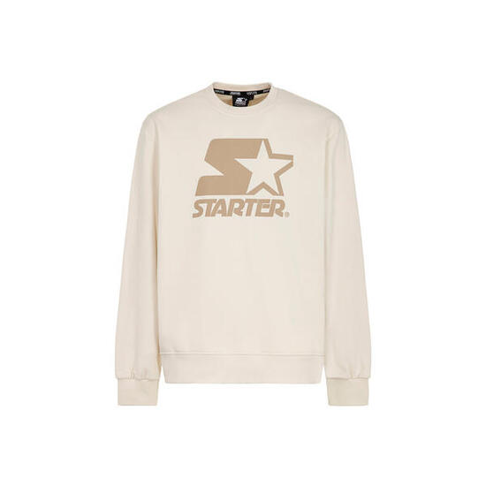 Felpa girocollo Iconic CREMA/SABBIA