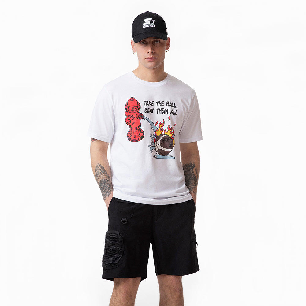 T-shirt fire and water BIANCO 3/7