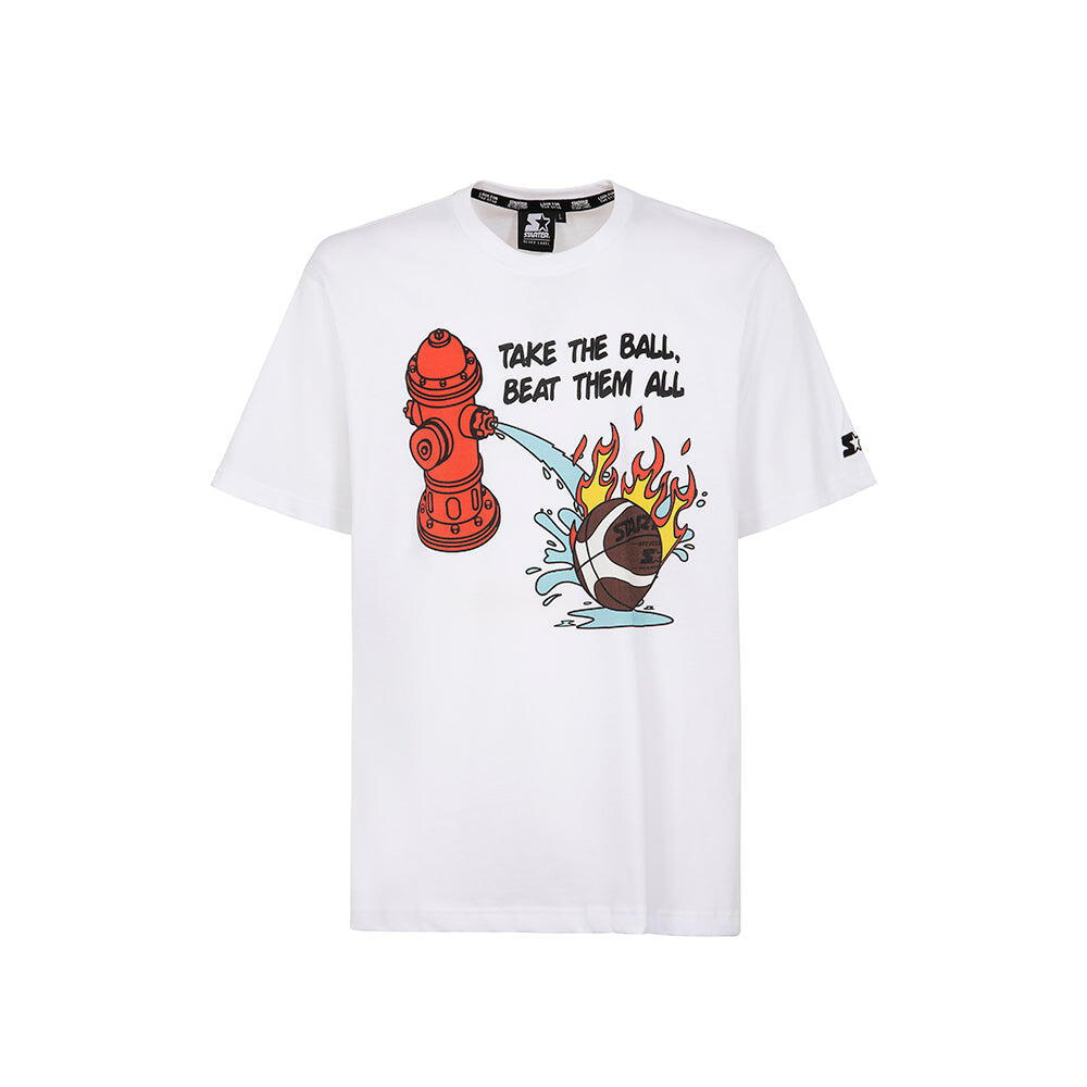 T-shirt fire and water BIANCO 1/7