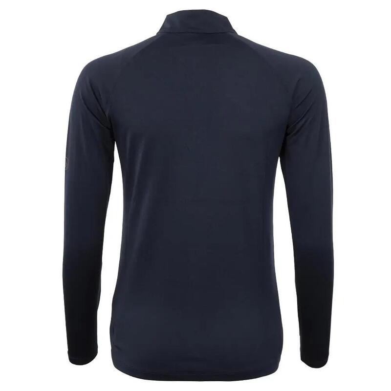 Tricou echitație BR Equitation Event cu fermoar și mâneci lungi