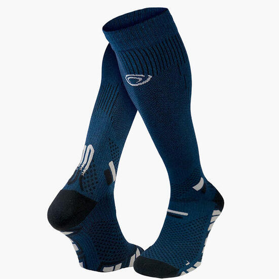 Chaussettes Trail Ultra compression bleu/gris