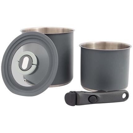 Bo-Camp - Topfset - Swift - Rostfreier Edelstahl - Induktion - 2-Teilig