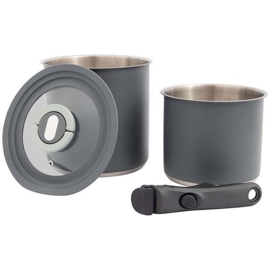 Bo-Camp - Topfset - Swift - Rostfreier Edelstahl - Induktion - 2-Teilig