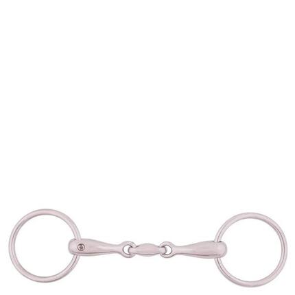 Mors double brisures pour cheval massif inox BR Equitation