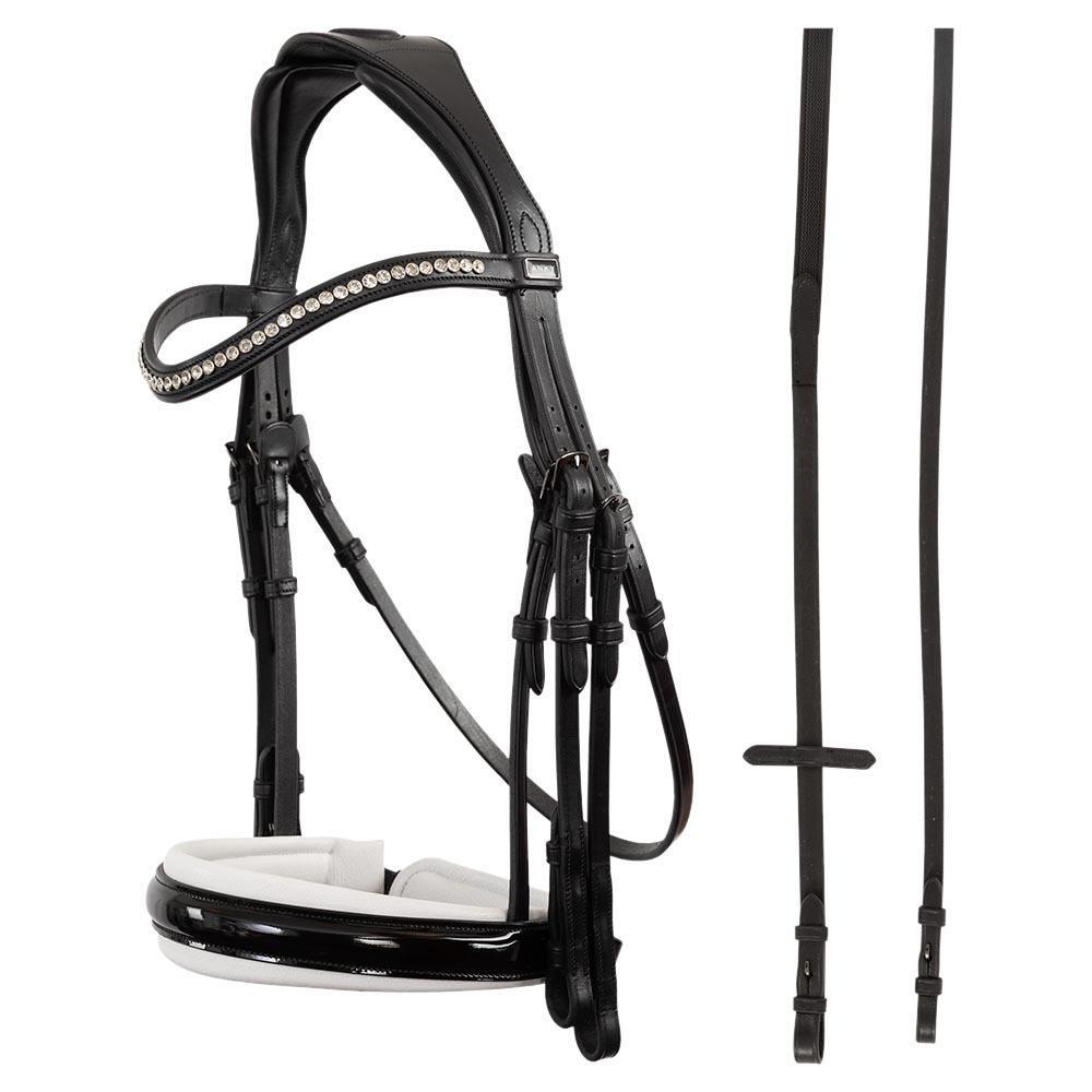 Bridons équitation double confortable inclinaison des rênes ANKY 1/2