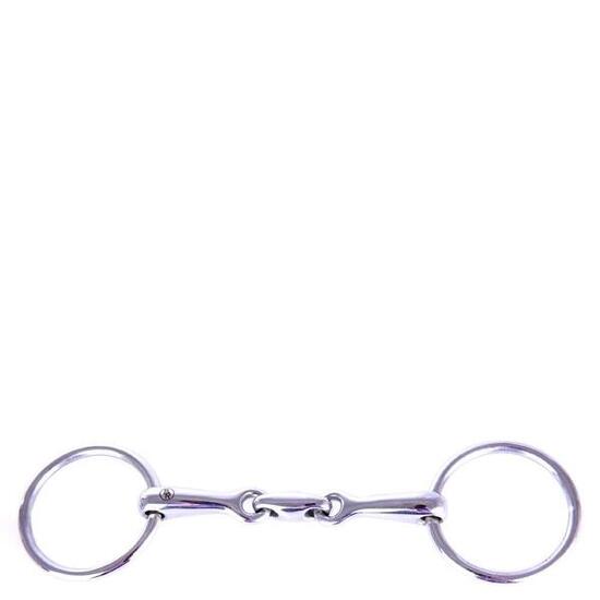 Mors double brisures pour cheval massif inox pour poney BR Equitation