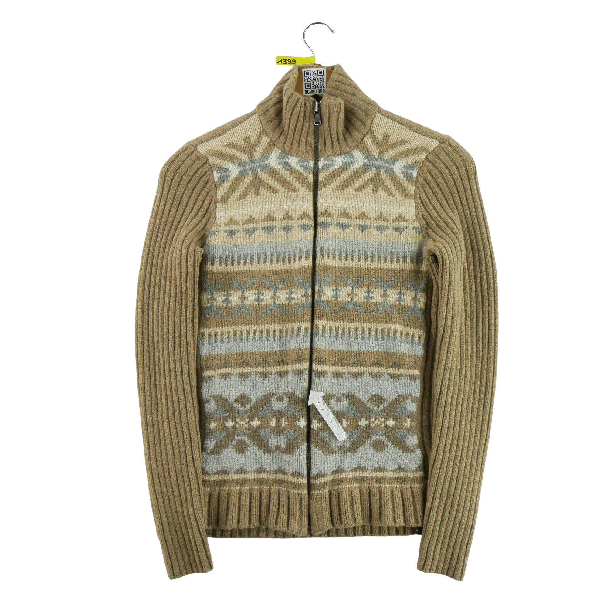 Gilet in lana e cashmere beige da donna 5/7
