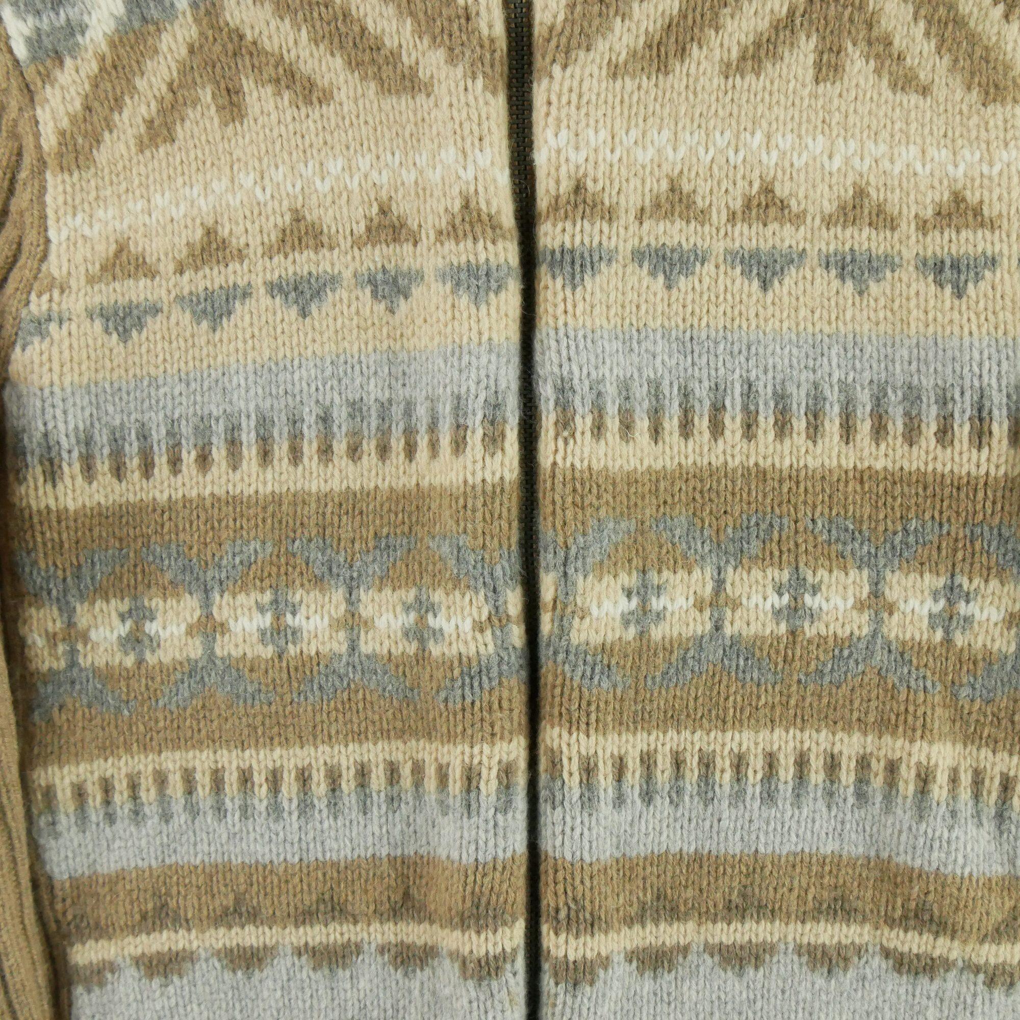 Gilet in lana e cashmere beige da donna 4/7