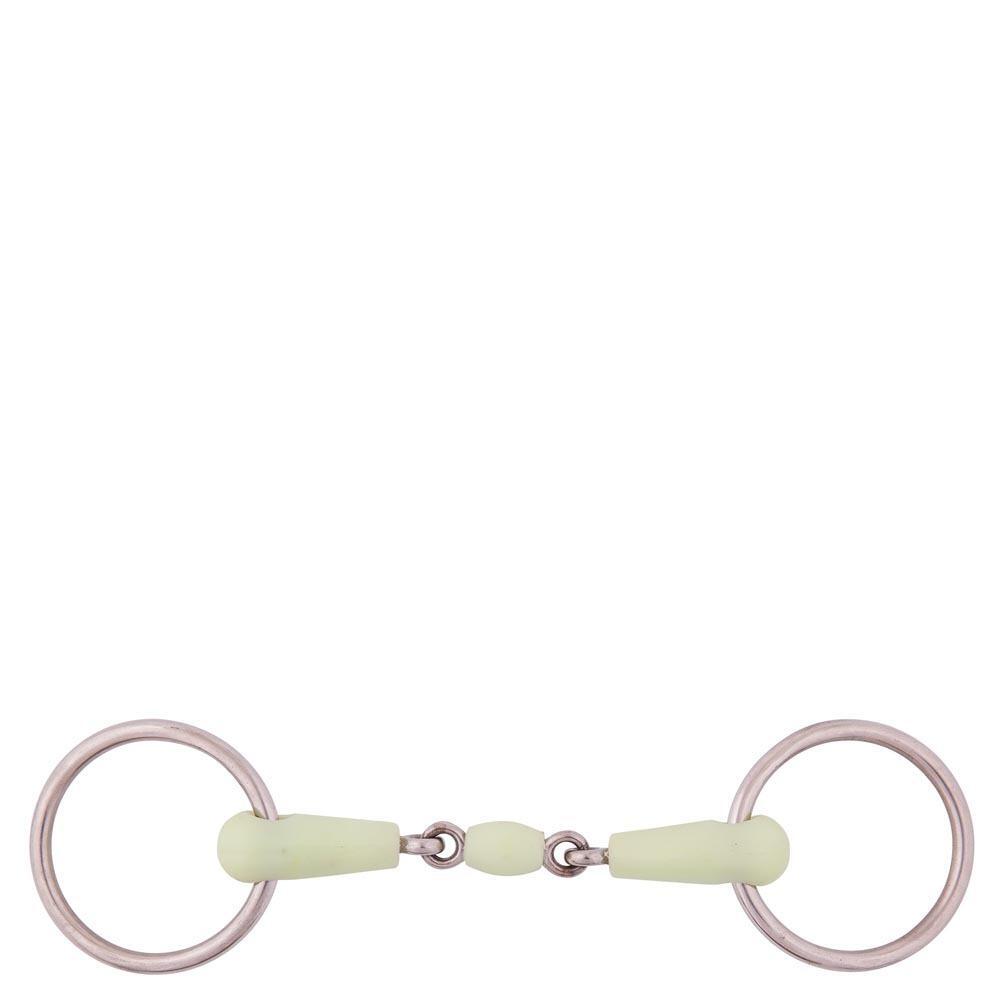 Double stainless steel horse bits BR Equitation Apple Mouth