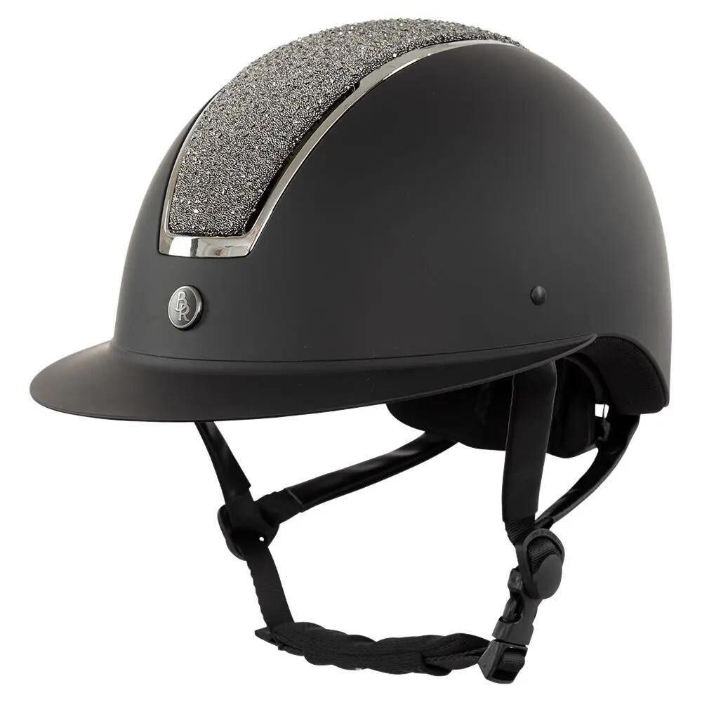 Riding helmet with polo visor BR Equitation Omega Glamourous