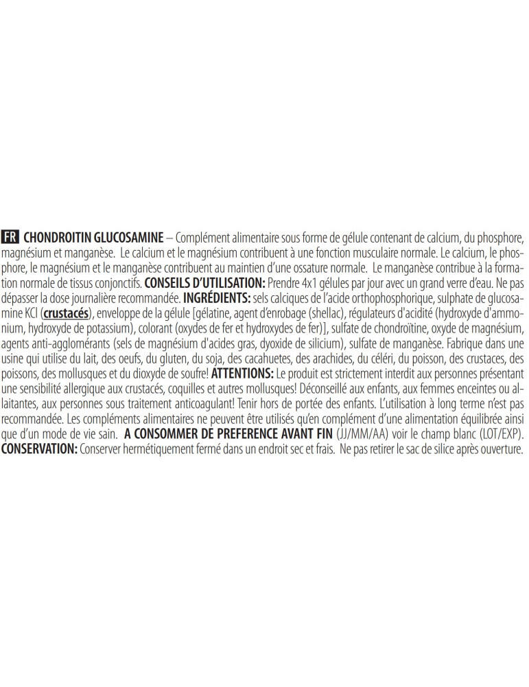 Chondroïtineglucosamine - 60 capsules Biotech USA 3/5