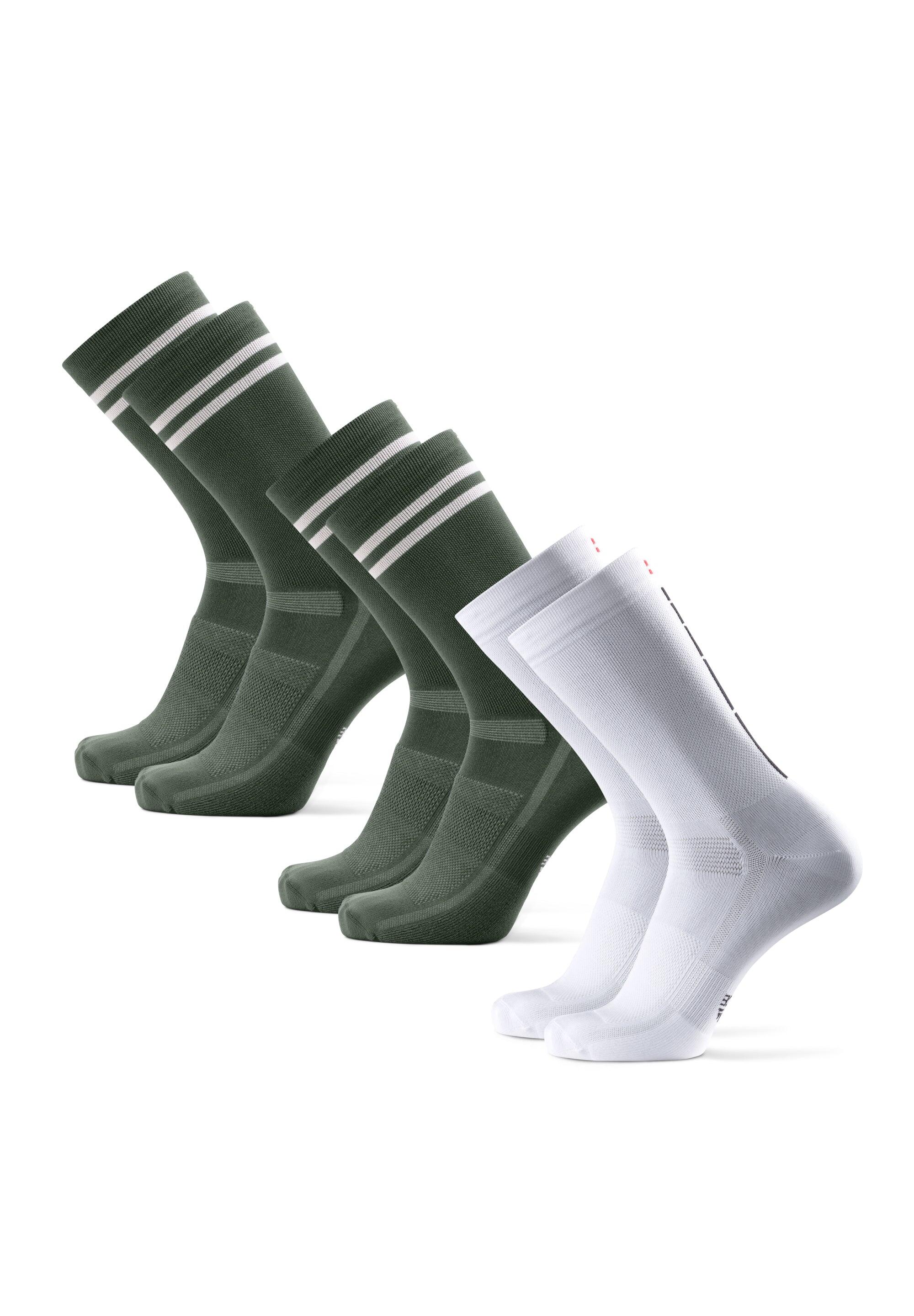 Calcetines de ciclismo 3 pares Transpirables con Amortiguación Pro 3/5