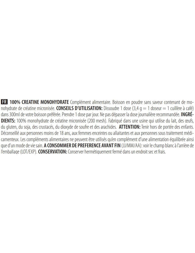 Creatina - 100% Creatine Monohydrate - Sapore neutro 300g 5/6