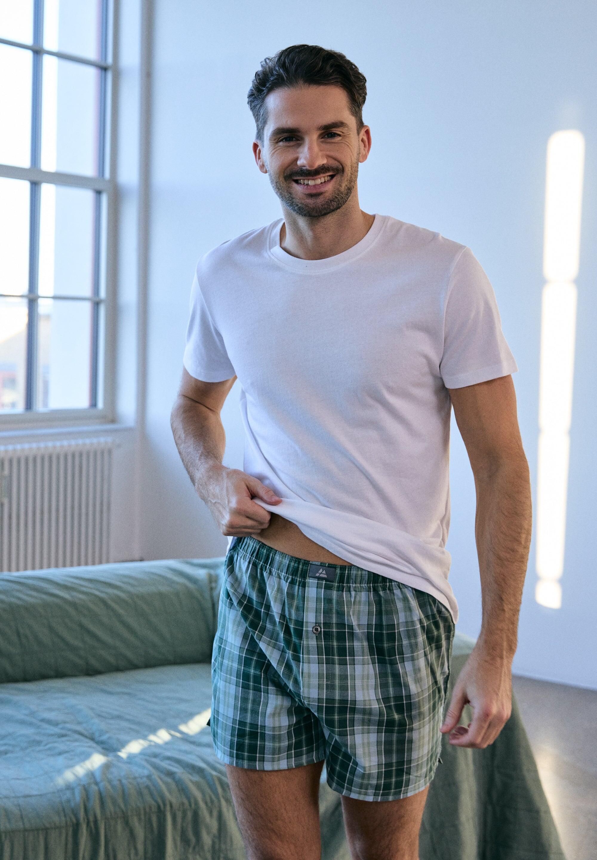 Bóxers de algodón orgánico para hombre Ajuste holgado Transpirables Pack de 4 5/6