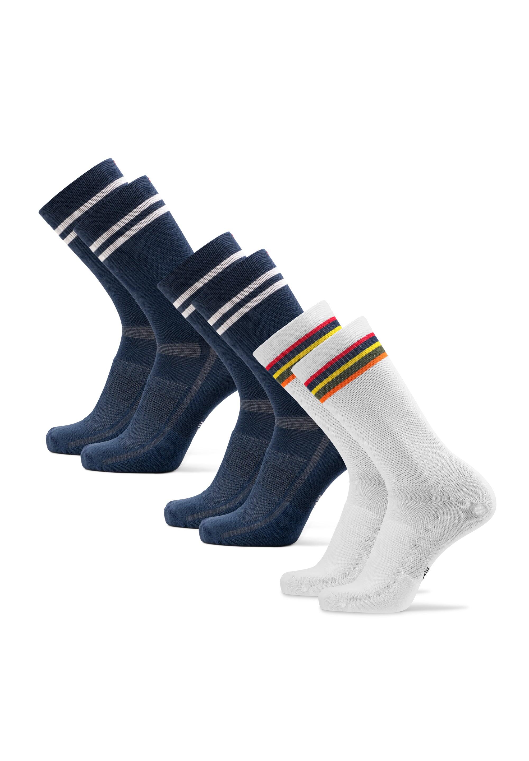 Calcetines de ciclismo 3 pares Transpirables con Amortiguación Pro 3/5