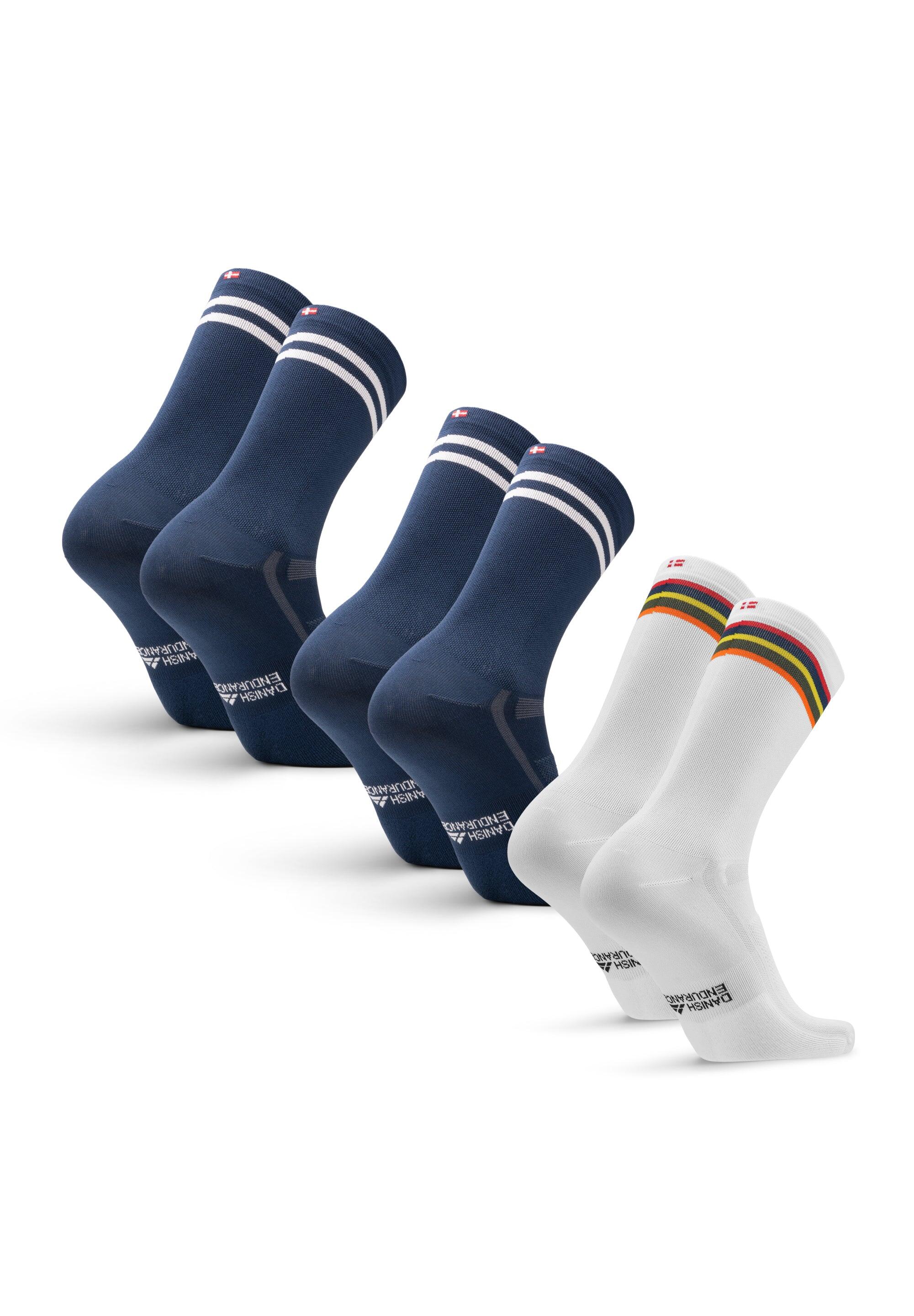Calcetines de ciclismo 3 pares Transpirables con Amortiguación Pro 2/5