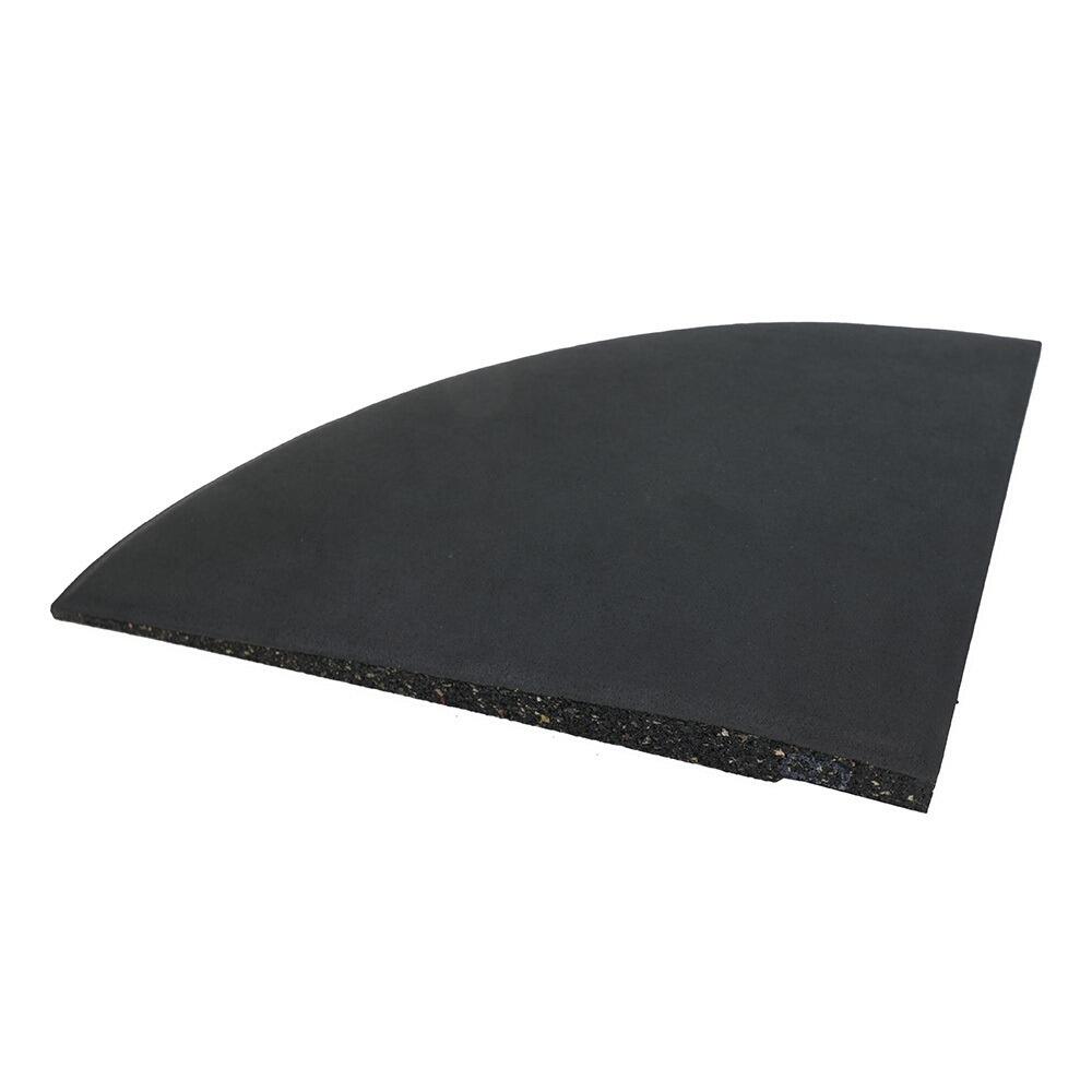 Pièce d'angle en caoutchouc pour sol sportif - 50x50 cm - épaisseur 20 mm - Noir 3/7