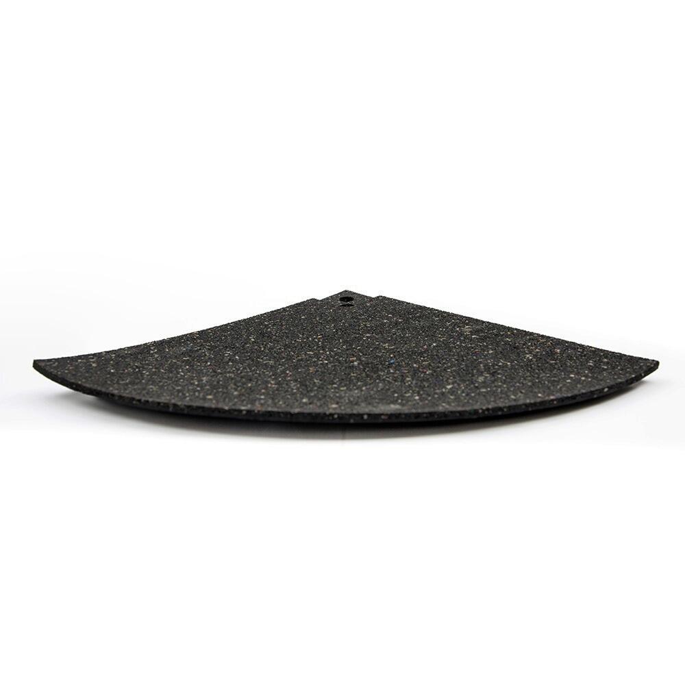 Pièce d'angle en caoutchouc pour sol sportif - 50x50 cm - épaisseur 20 mm - Noir 4/7