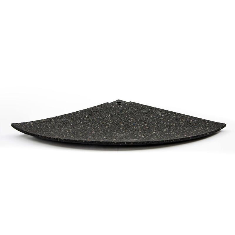 Colțar cauciuc pentru podea sport Pure Black 25x25 cm - 20 mm - Negru