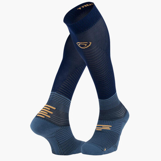 Chaussettes Run Marathon compression bleu