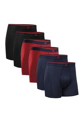 Heren bamboe boxershorts met gulp ultrazacht ademend ondergoed 6-pack