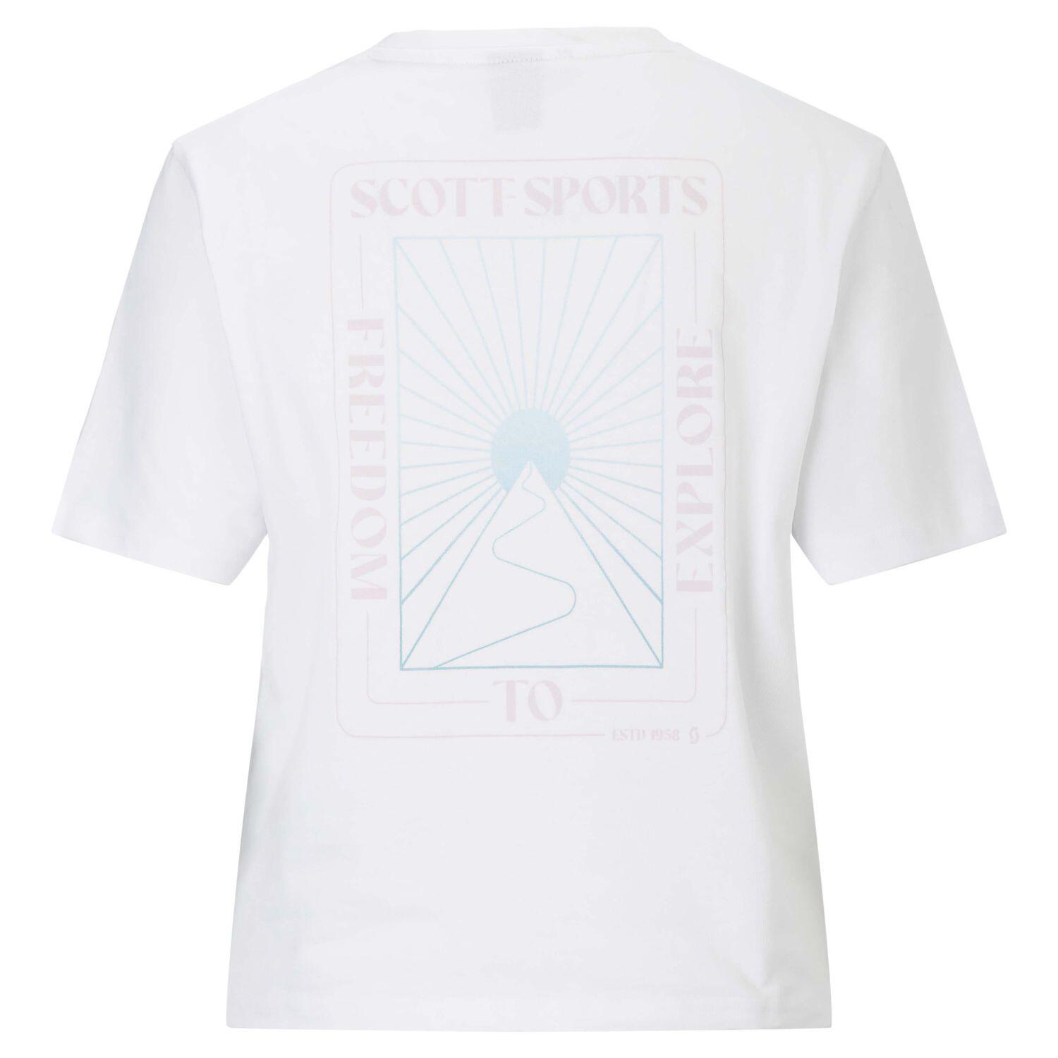Camiseta de mujer Scott WS GRAPHIC SS blanco 2/4