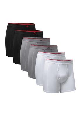 Heren bamboe boxershorts met gulp ultrazacht ademend ondergoed 6-pack