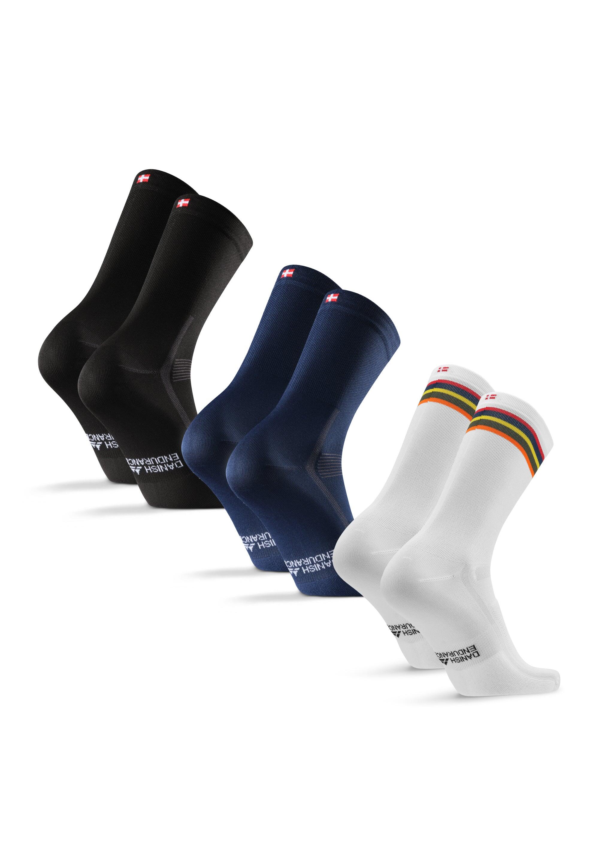 Calze da ciclismo 3 paia Performance Traspiranti con Ammortizzazione 2/5