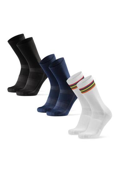 Radsocken 3er Pack Atmungsaktiv Gepolstert Performance Crew