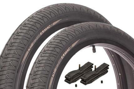 BMX banden set KHE MAC3 20 inch x 2,40 inch + binnenband AV