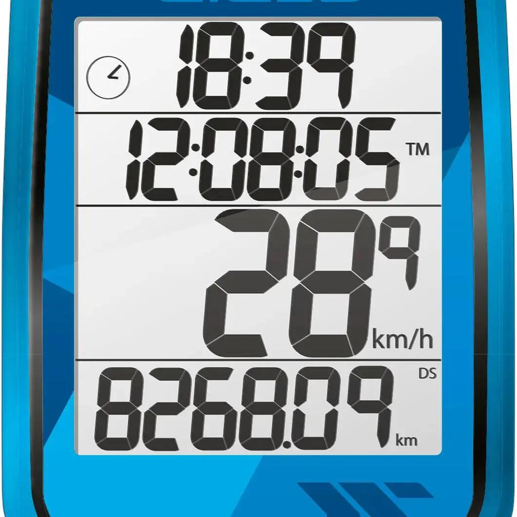 CICLOSPORT Protos 105 Wired Bike Computer 4-Line Display Blue