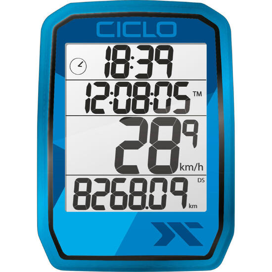 CICLOSPORT Protos 105 komputer rowerowy przewodowy niebieski